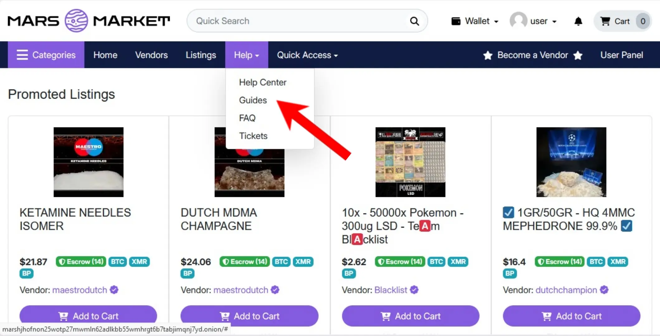 How to Place an Order on MarsMarket